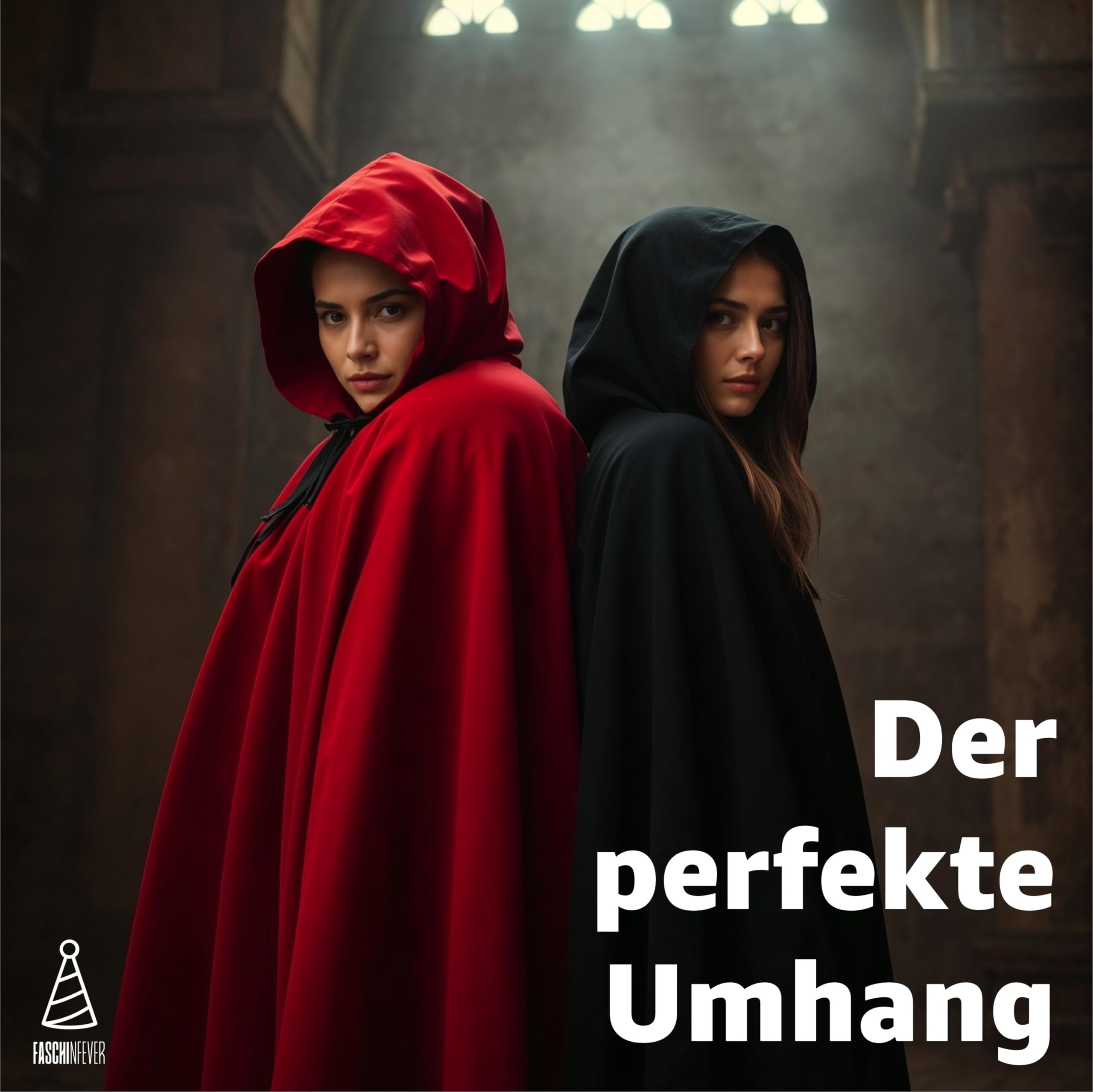 Costume da vampiro, mantello con cappuccio, per bambini e adulti, per Halloween e carnevale su entrambi i lati