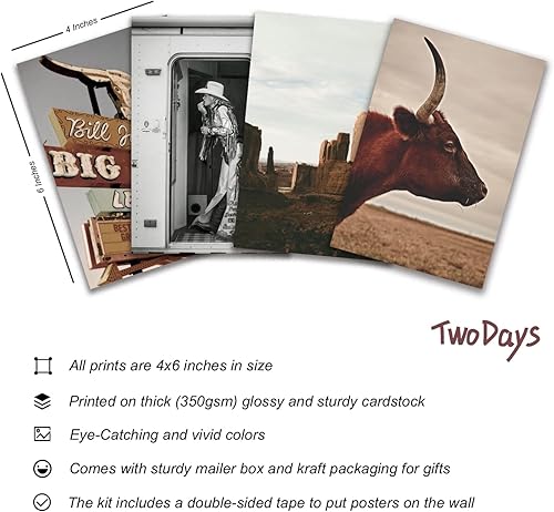 Miniatura 2 de TwoDays Decoración occidental, kit de collage de pared, decoración de habitación, decoración de vaquero, impresiones para dormitorio de niñas,