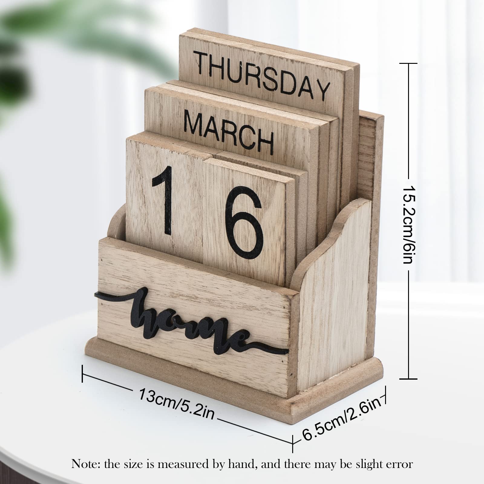 Notakia Perpetual Calendar Wooden Calendar Blocks Vintage