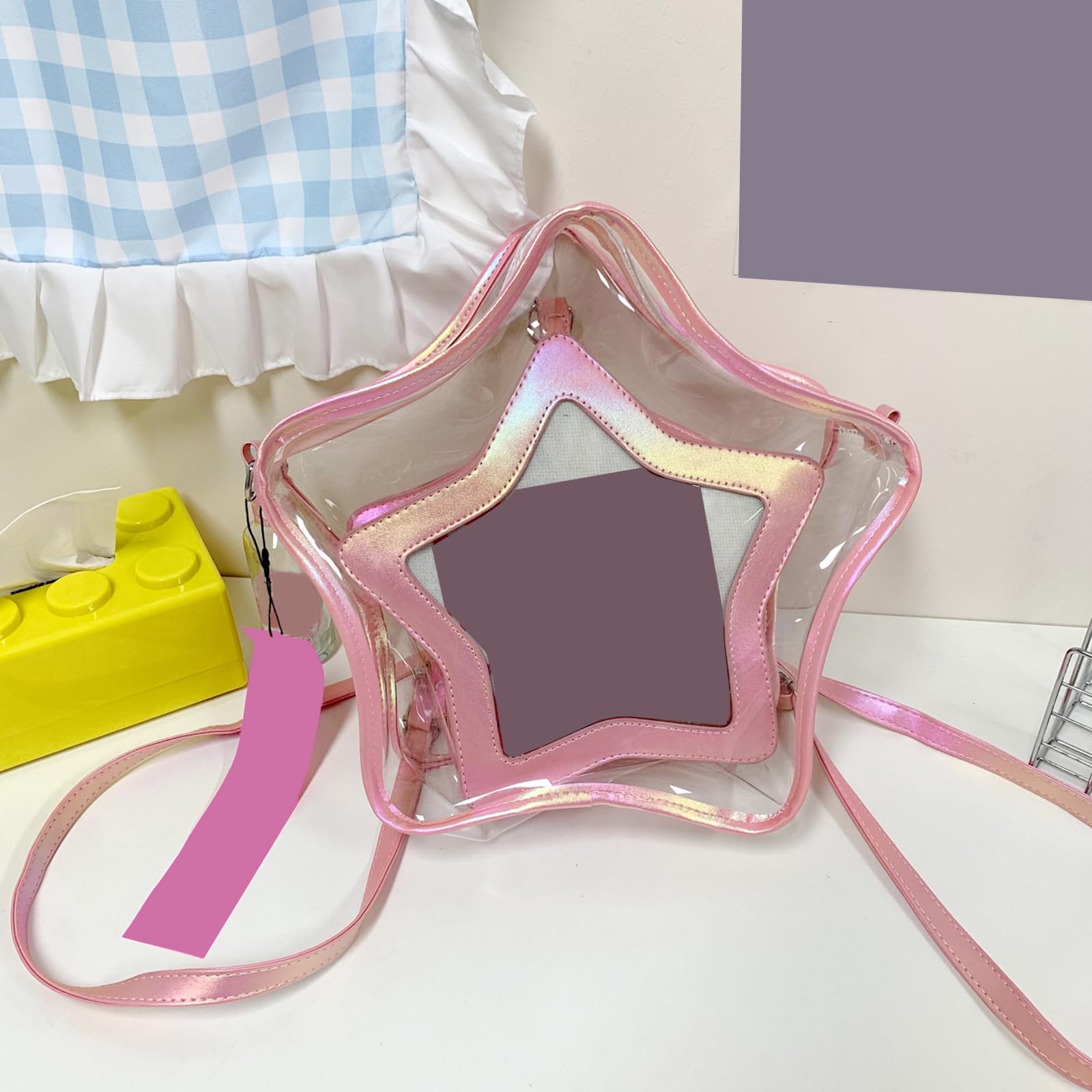Damska torba na ramię w kształcie gwiazdy, PU PVC, wodoodporna,