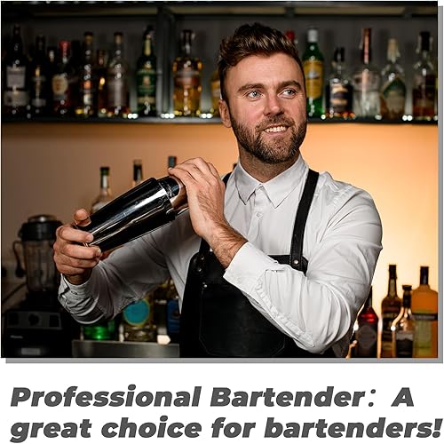 Miniatura 7 de Sabary Juego de 6 cocteleras profesionales Boston de acero inoxidable, mezclador de bebidas Martini, herramienta básica, batido ponderado, juego de