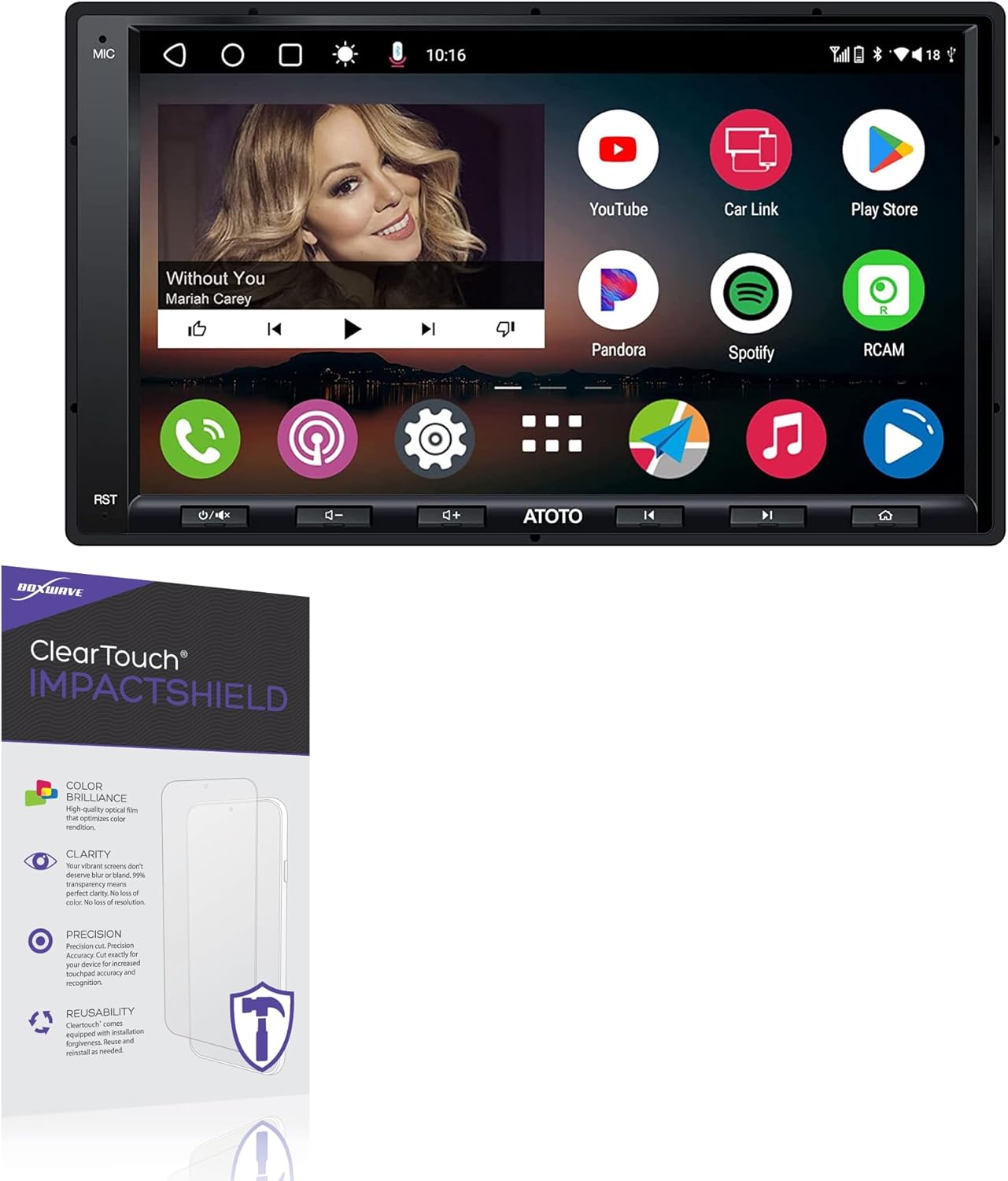 BoxWave Screen Protector Compatible with ATOTO A6 PF (7 in) - ClearTouch ImpactShield (2-Pack), Impenetrable Screen Protector Flexible Film