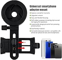 Vista 7 de Soporte universal para telescopio para smartphone, soporte para telescopio a través de binoculares, monoculares, telescopios de observación