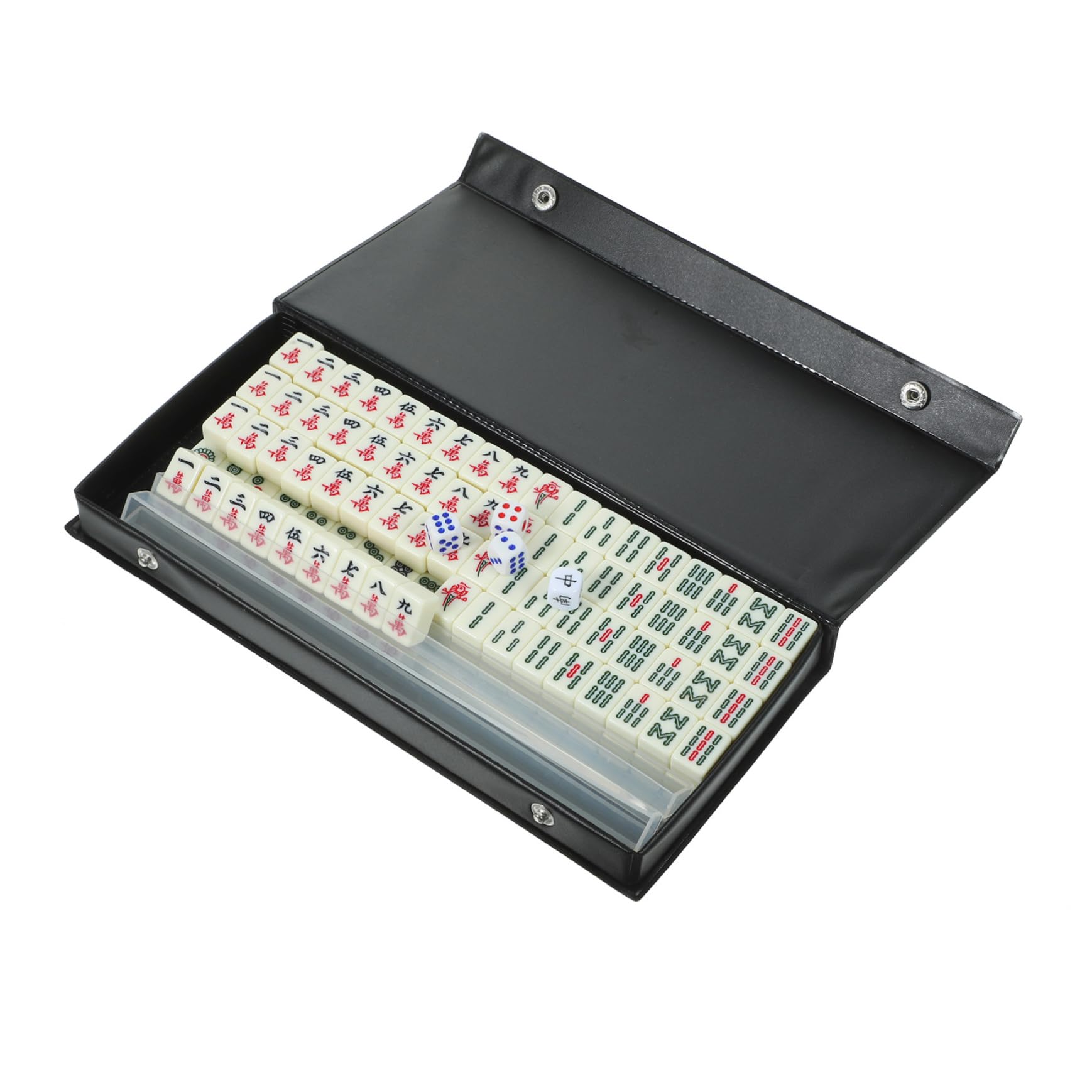 Abaodam Jeu de Mahjong Portable Mini 1 Set Abs, Set de Mahjong Chinois