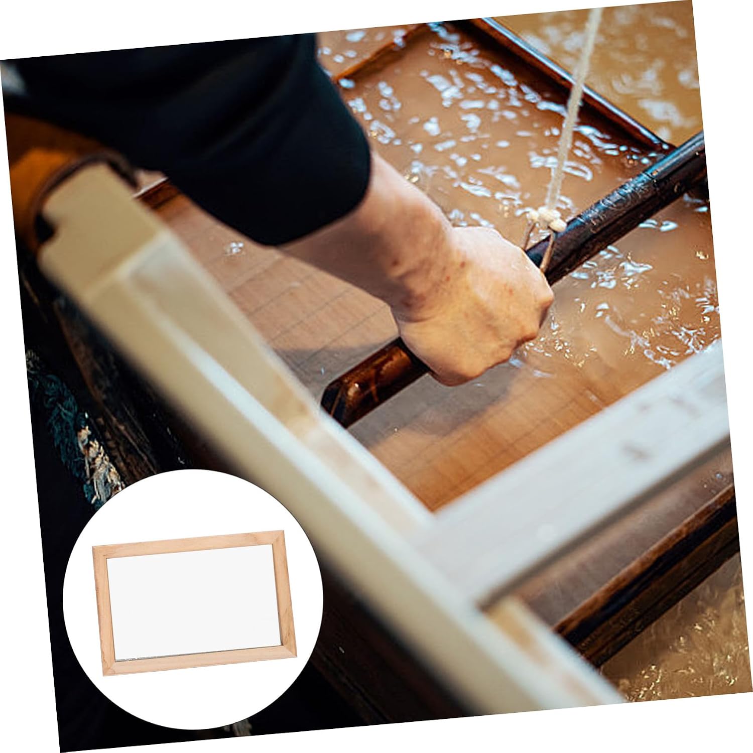 Artibetter Wooden Paper Making Screen Kit for Boys and Girls DIY Craft Paper Screen Mold Papermaking Pulp for Making