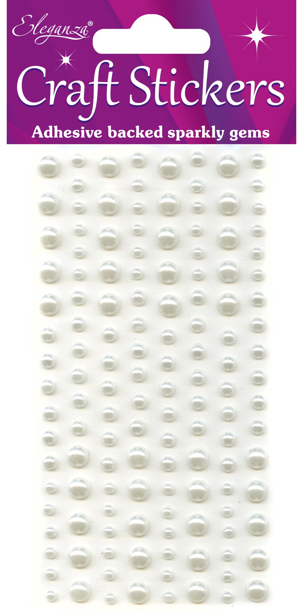 ELEGANZA Pearls, Synthetic Material, Ivory, 16.5 x 7.6 x 0.4 cm