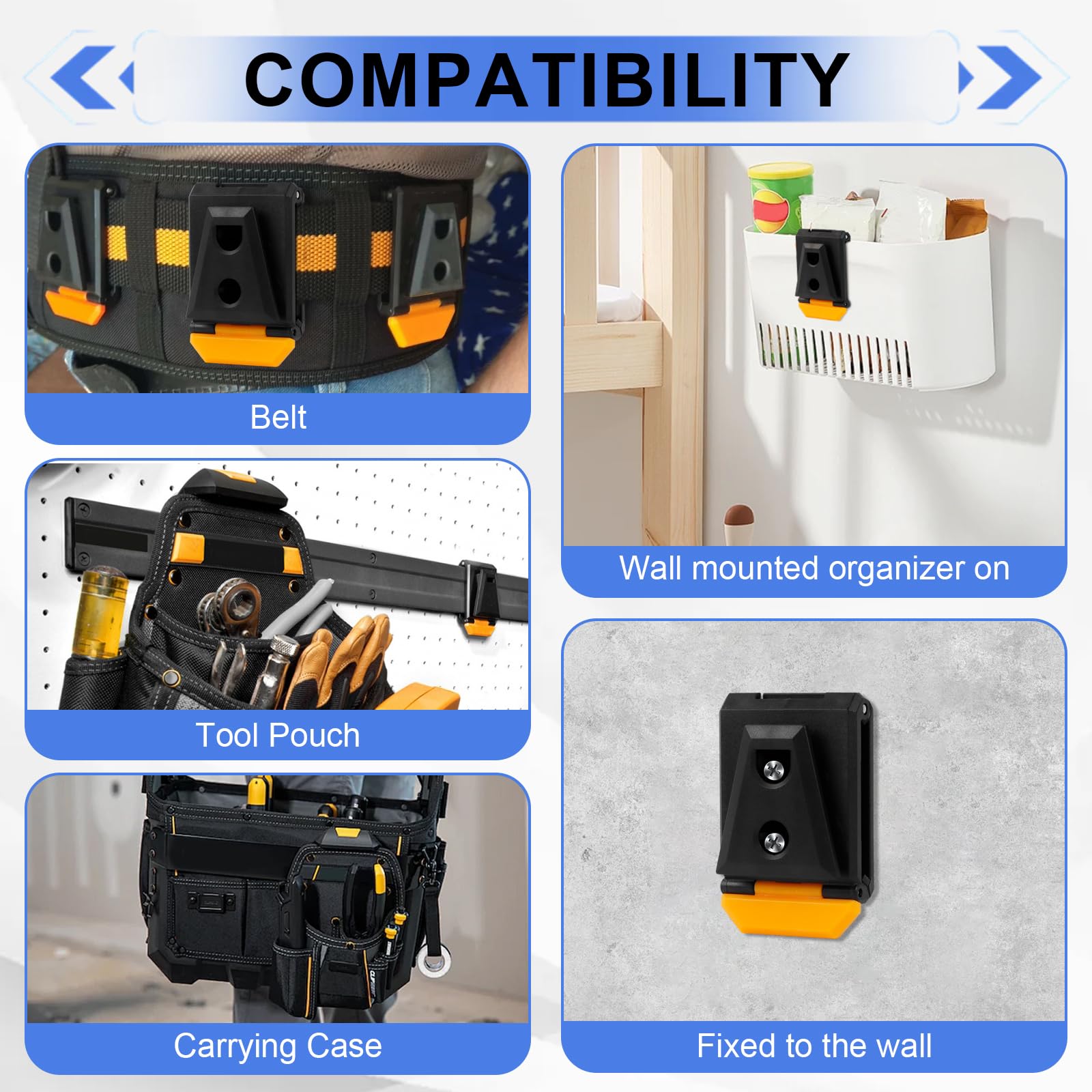 Porta Herramientas Cintura Tou-Ct, Bolsa para Herramientas Tool Bag Clip Tou-Ct-150, Bolsa Herramientas Electricista Cinturon Portaherramientas Tb-ct-150sp, 3 Unidad