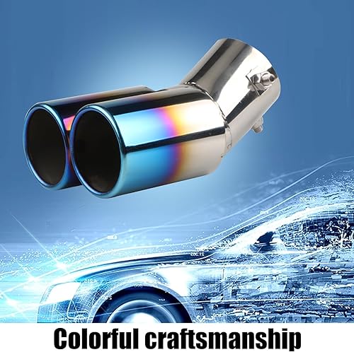 Miniatura 5 de Pack-1 - Punta de escape de acero inoxidable, tubo de escape universal para modificación de tubo de escape de automóvil, tubo de escape de avión,