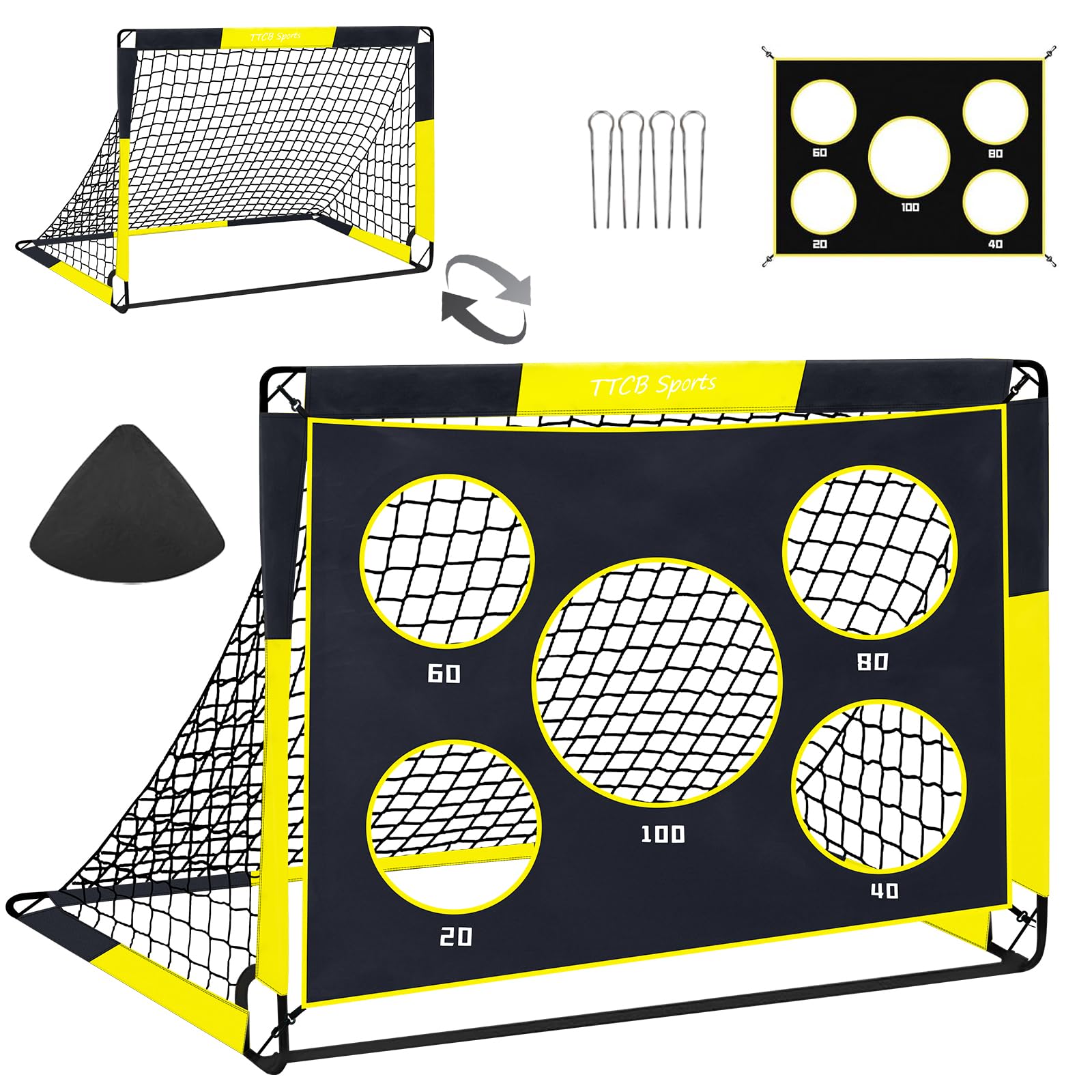 Cages Et Mini Buts Cage Foot Ocean 5 Goalgetter Lot De 2 Portails De Football Pop-up Pliables Pour Le Jardin 120 X 90 X 90 Cm Portes De Football Pour Enfants Et
