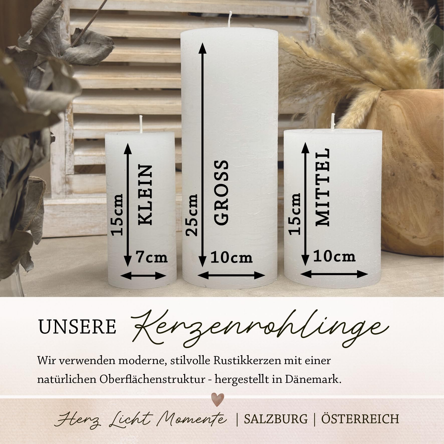 Personalisierte Trauerkerze mit Foto | moderne Rustikkerze 7x20 cm | Gedenkkerze | Erinnerungskerze | Individuelle Kerze zum Abschied | Fotokerze (Foto Kreis Puste, Klein - 7x15)