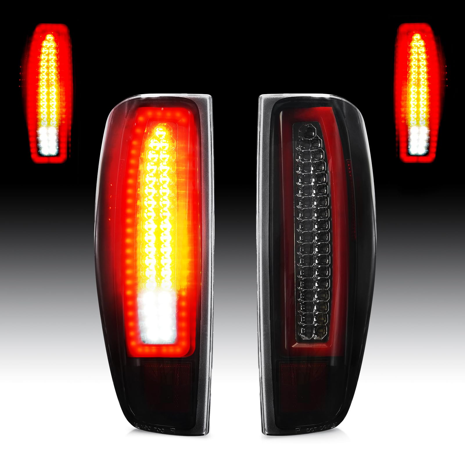 Photo 1 of Cenfeild Tail Light [LED Kit] Fit for Chevy Colorado 2004-2012, for GMC Canyon 2004-2012 Pickup, LED Tube Rear Brake Lamp Taillight Assembly Chrome Housing Smoked Lens