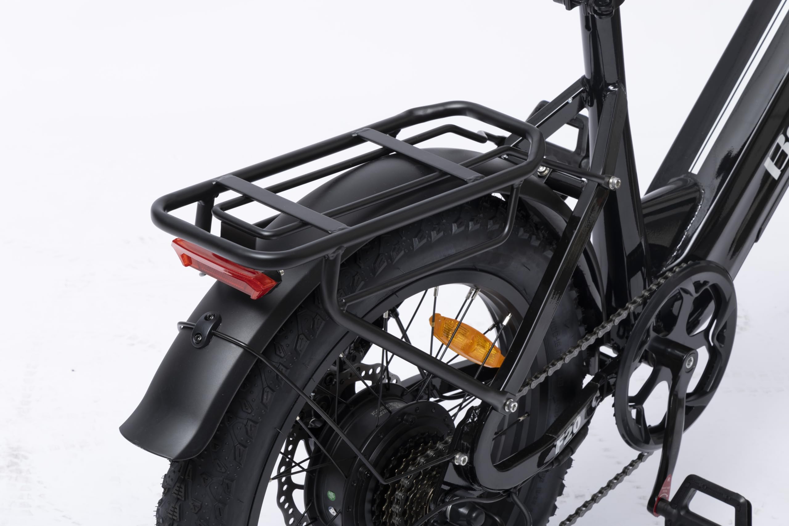 Bodywel F20 E-Bike Adulto 48V 15Ah Batteria 250W Motore 25 km/h, Bici Elettrica Fatbike 20 Pollici per Uomo e Donna, 7 Velocità, Display Smart APP, Freni a Disco 180mm, Portapacchi