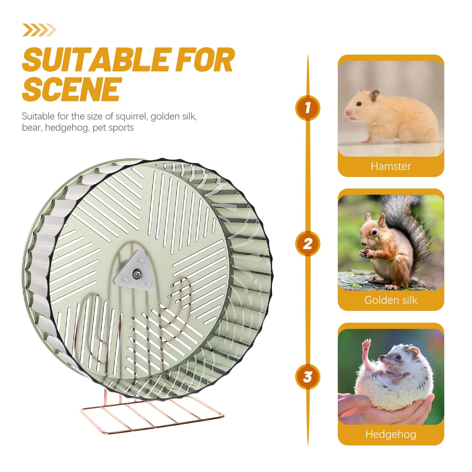 HEMOTON Mini-laufräder für Hamster, Leise, Spielzeug für Den Käfig, Laufräder für Hamster mit Ständer für Rennmäuse, Mäuse Oder Andere Kleintiere