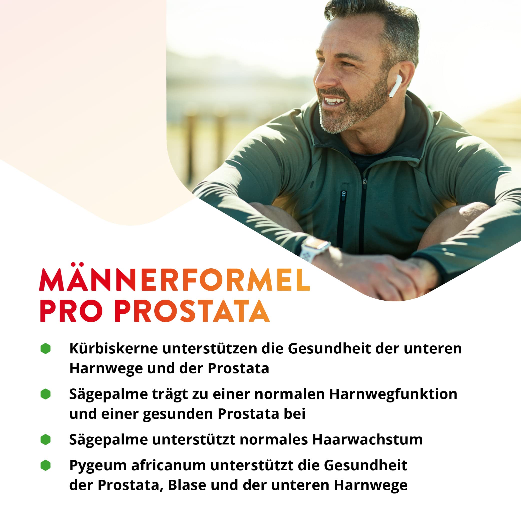 Vitals - Männerformel Pro Prostata 60 Kapseln mit Pygeum africanum, Kürbiskern und Sägenpalme eine vollständige Formel zur Erhaltung einer normal funktionierenden Prostata.