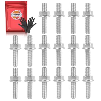 Stainless Steel Exhaust Bolt Kit for 1984-2018 Harley Big Twin Sportster XL with Flange Nut, OEM Part Number 1671583 16