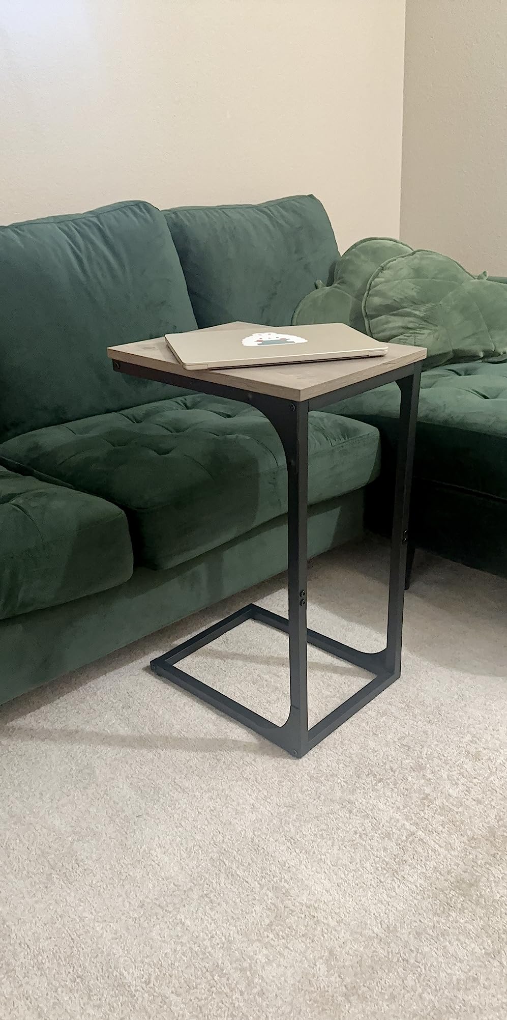8/mo Finance VASAGLE CShaped End Table, Small Side Table for Couch, Sofa Table with Metal