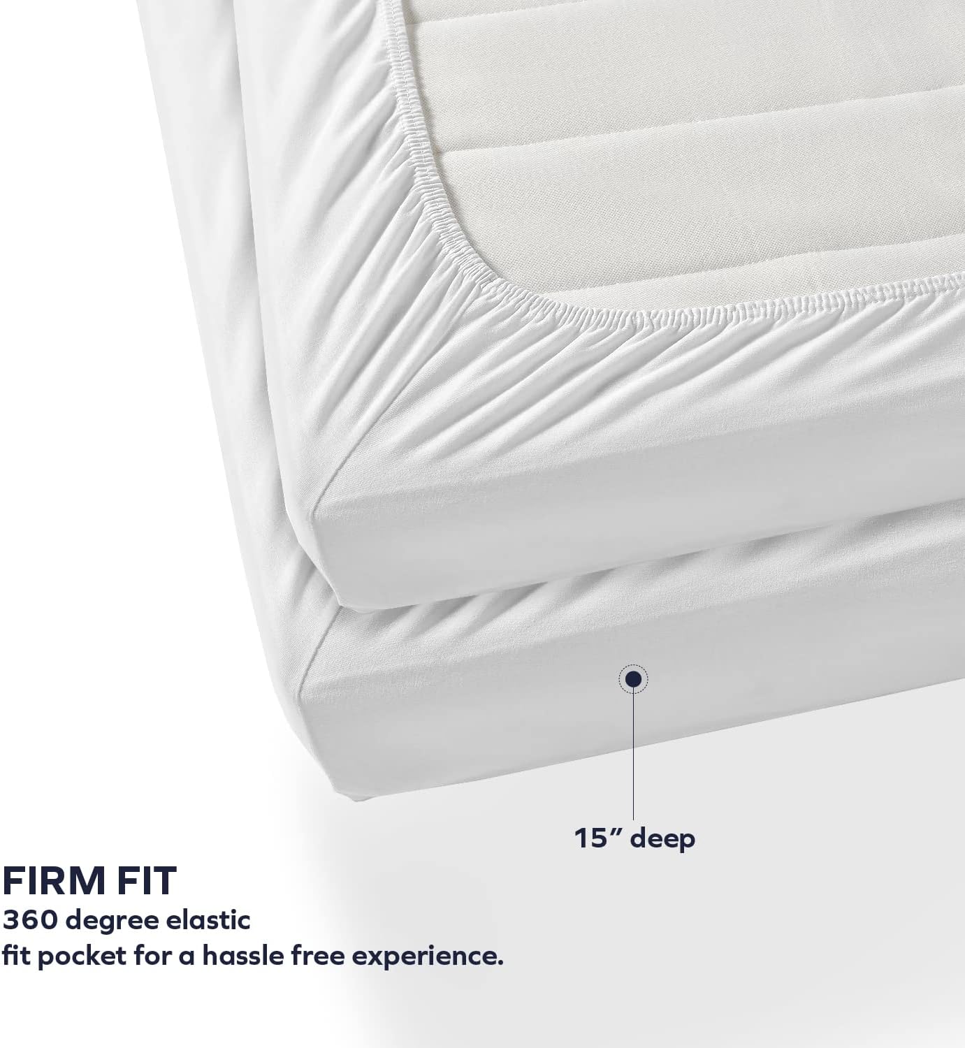 Boston Linen Co. Brushed Microfiber Full Fitted Sheet Pack of 2, 1800 Thread Count Premium Quality – 15’’ Deep Pocket Fitted Bed Sheet, Ultra Soft & Durable – Luxury Bottom Sheets for Bed - White : Home & Kitchen