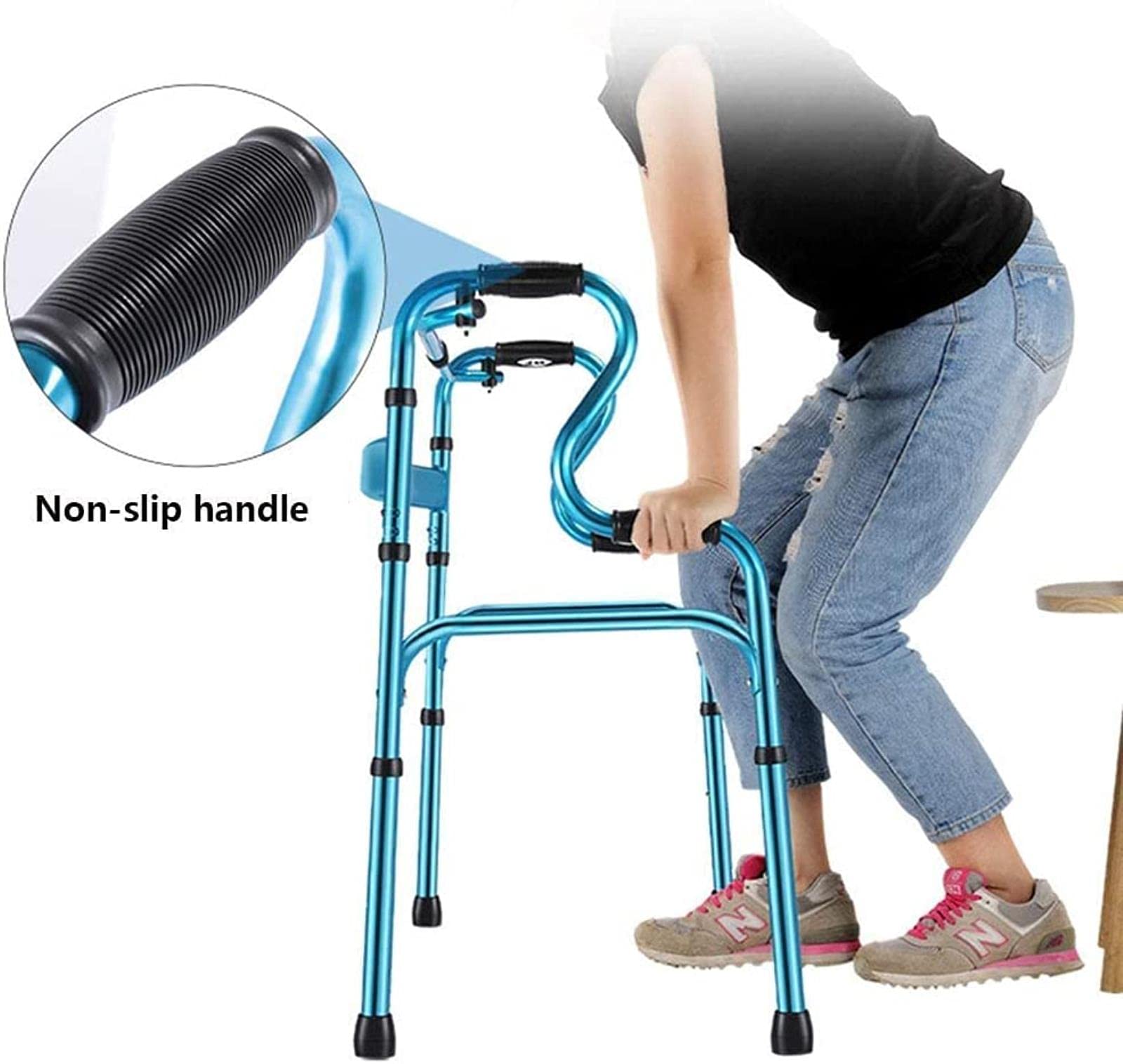 Chodzik Rollator Chodzik standardowy, chodzik składany z podłokietnikami, chodzik dla osób starszych z regulacją wysokości Comfortable anniversary