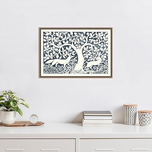 Miniatura 6 de Amanti Art Lienzo enmarcado para pared, 16 x 23 pulgadas, vida del bosque III, zorro y conejo de Miranda Thomas, lienzo enmarcado para pared, obras