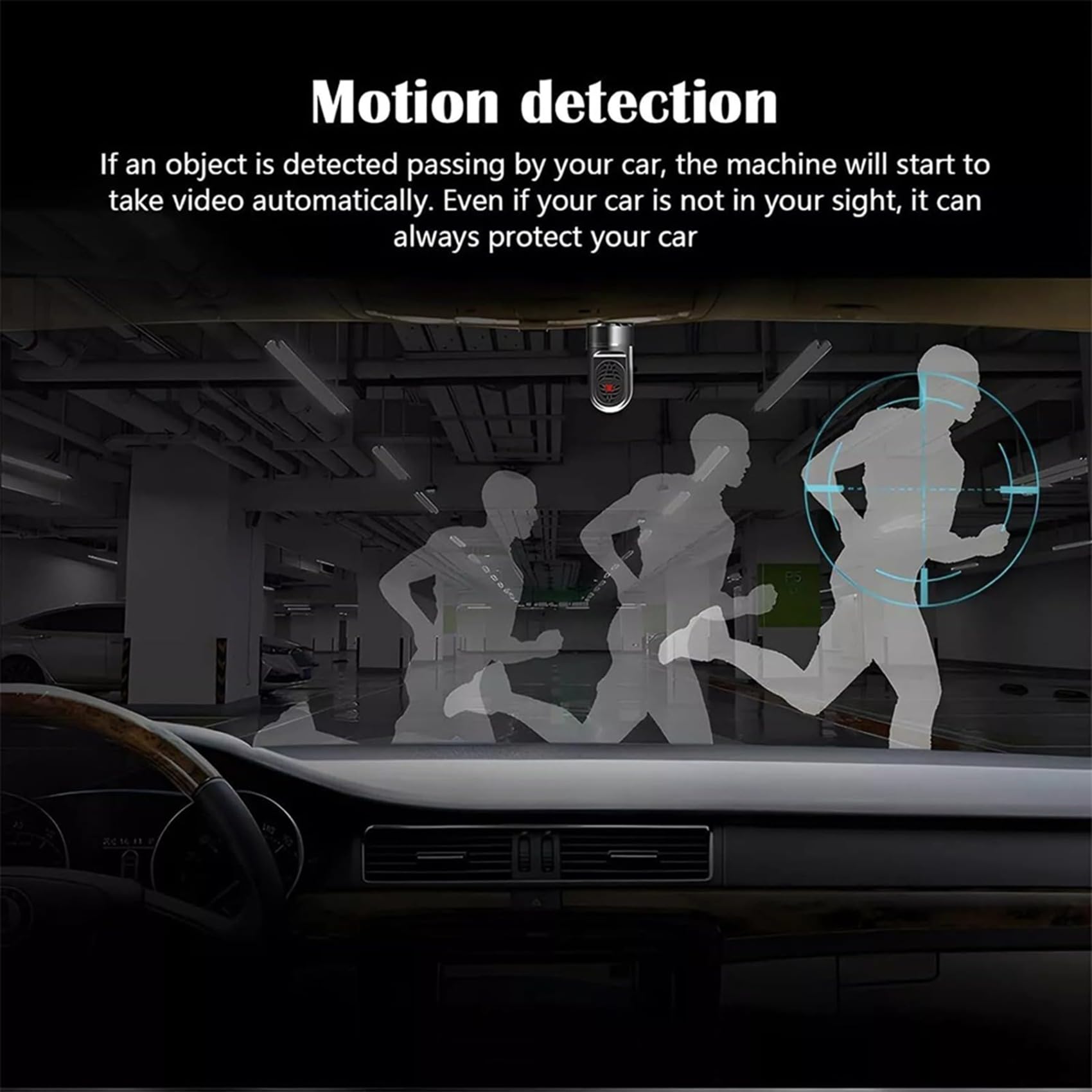 2 x 1080p HD 360° kamera na deskę rozdzielczą Mini ADAS, samochodowa kamera na deskę rozdzielczą z kartą 32 GB, tryb parkowania 24-godzinny / widoczność w nocy / wykrywanie ruchu
