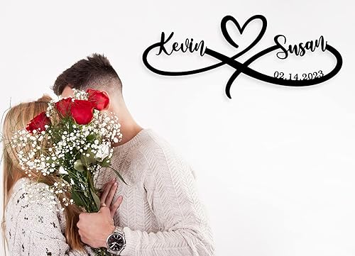 Miniatura 5 de Wedding Gifts for Couples 2024,Infinity Signs with Couple Name, Personalized Valentine'S Day Engagement Gifts, Gifts for Newlyweds, Anniversary