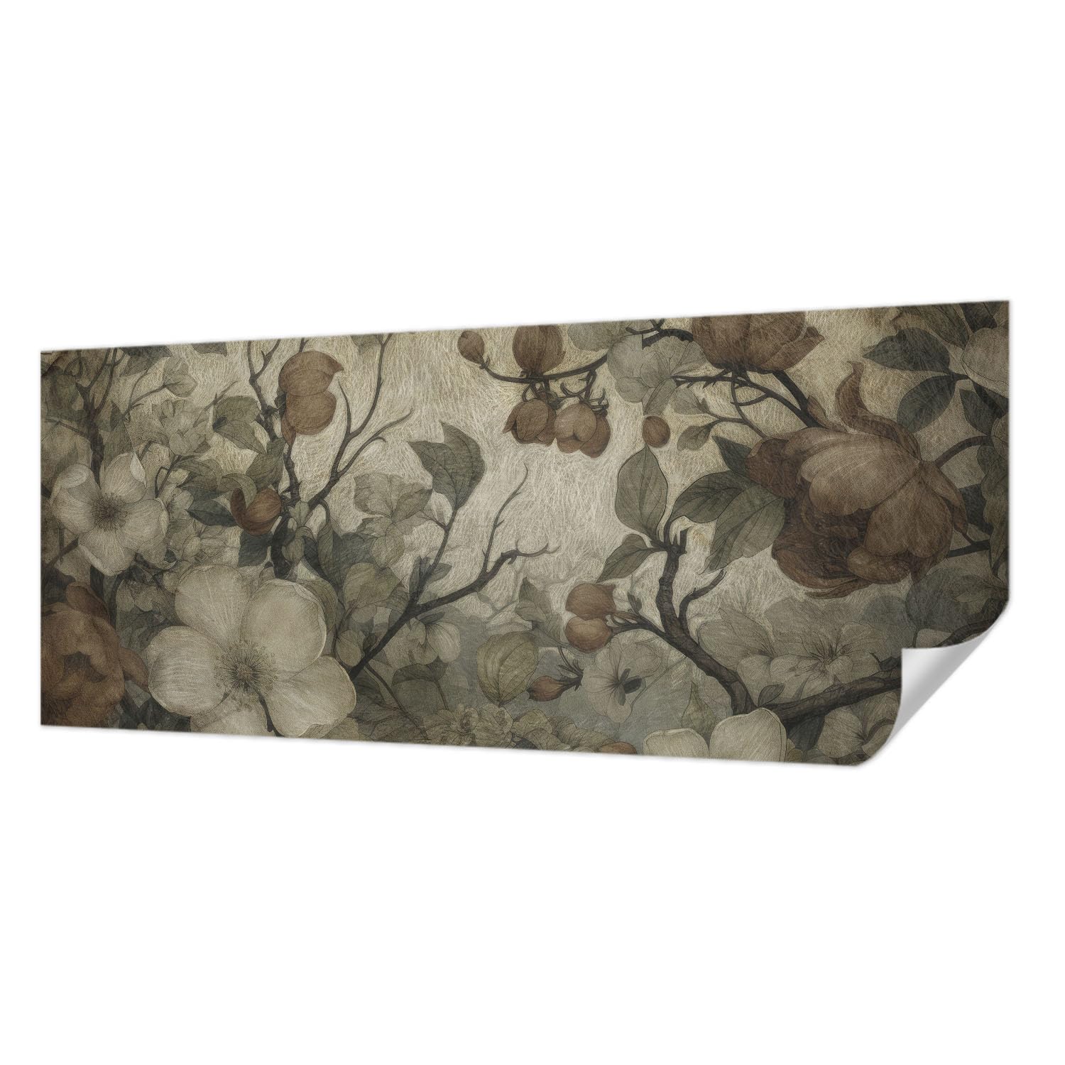 Papier peint chambre à coucher et salon floral autocollant