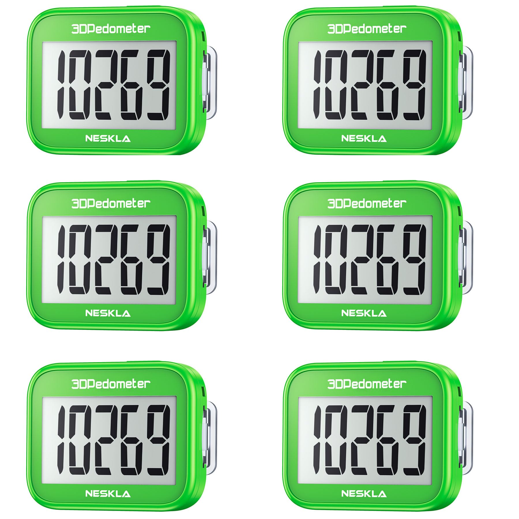 3D Pedometer for Walking, Simple Step Counter with Large Digital Display