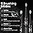 YUNCHI Electric Toothbrush for Adults and Kids, Sonic Rechargeable Toothbrushes with 8 Brush Heads, 1 Travel Case, 90 Days, 2 Min Timer, IPX7 Waterproof, 5 Modes, Type-C, 40000 VPM Motor, Black
