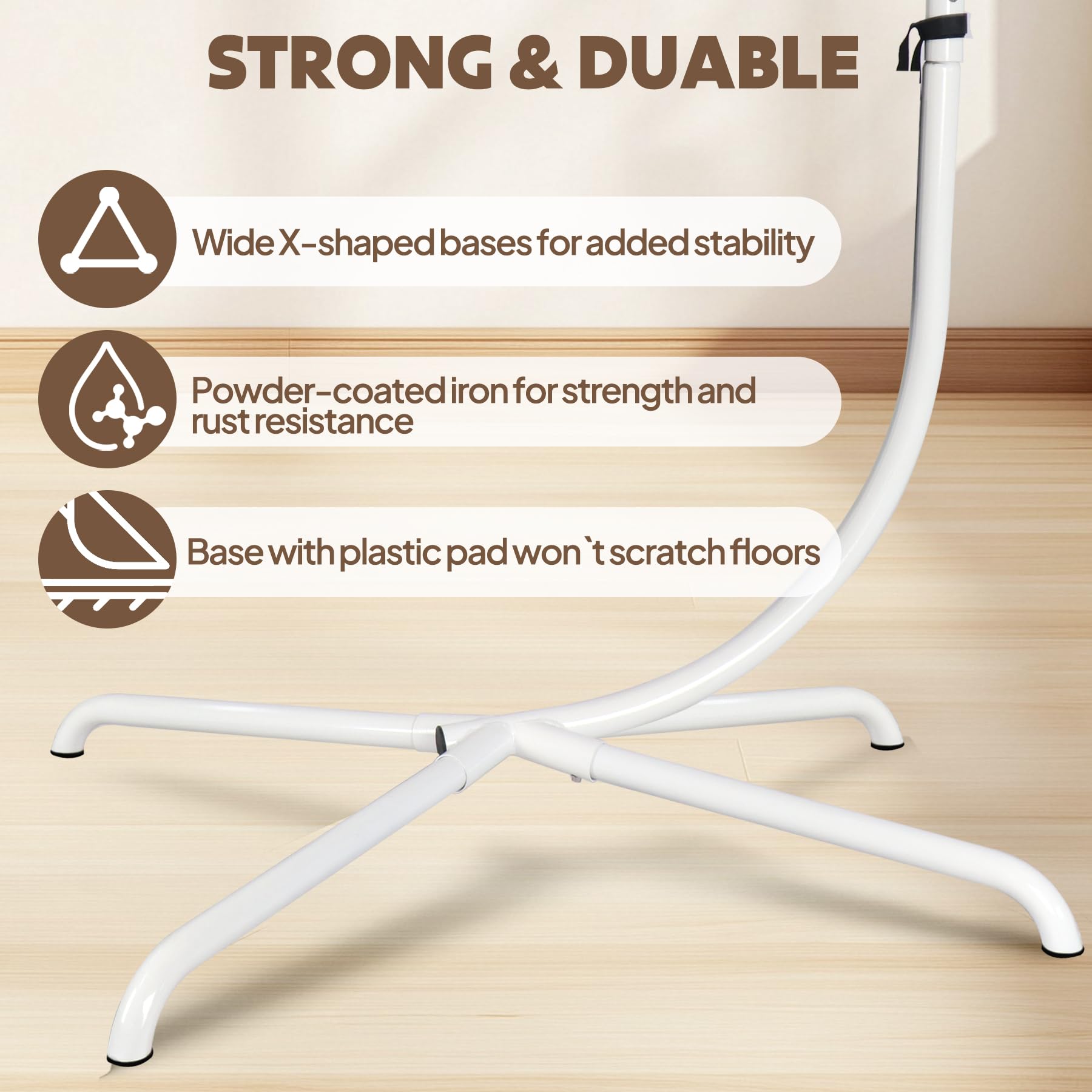 Silla Huevo con Soporte Ultra Fuerte y cojín Plegable de Mimbre y ratán Silla Colgante Silla de Interior al Aire Libre Silla Hamaca Silla de 330 Libras de Capacidad Balcón Porche Dormitorio Jardín