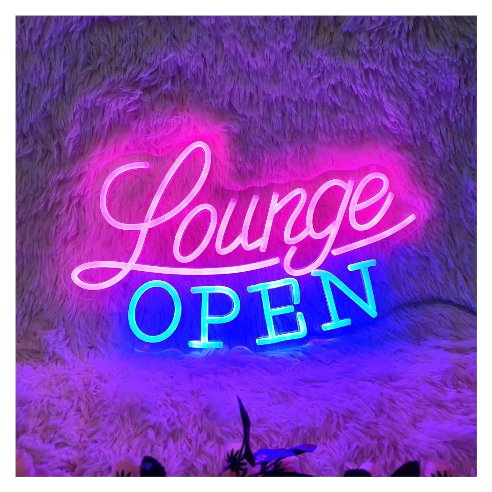 Decoración Lámparas Lounge Open Letrero De Neón Salón VIP Luz LED USB Para Letrero Comercial Bar Club Nocturno Hotel Salón De Belleza Decoración De Pared 42cmx26cm