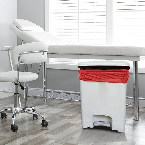 Miniatura 4 de C CRYSTAL LEMON Bolsas de basura de riesgo biológico, 10 galones (24 x 24 pulgadas), paquete de 50 – Revestimientos rojos resistentes