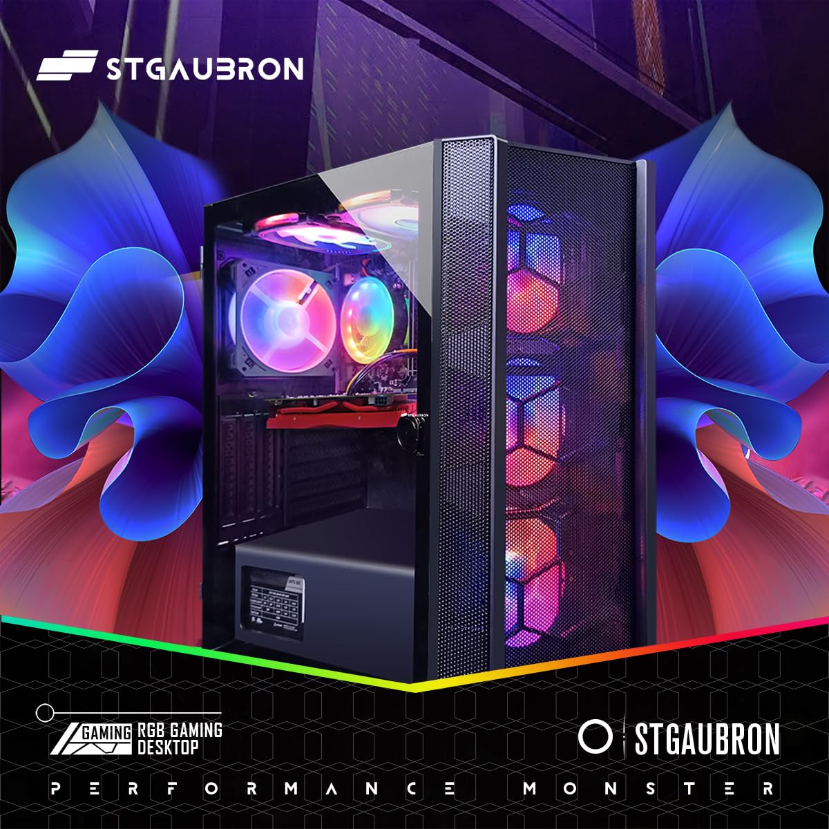 STGAubron PC desktop da gioco, Corei7 8a generazione, RTX 3060 12G, 32G