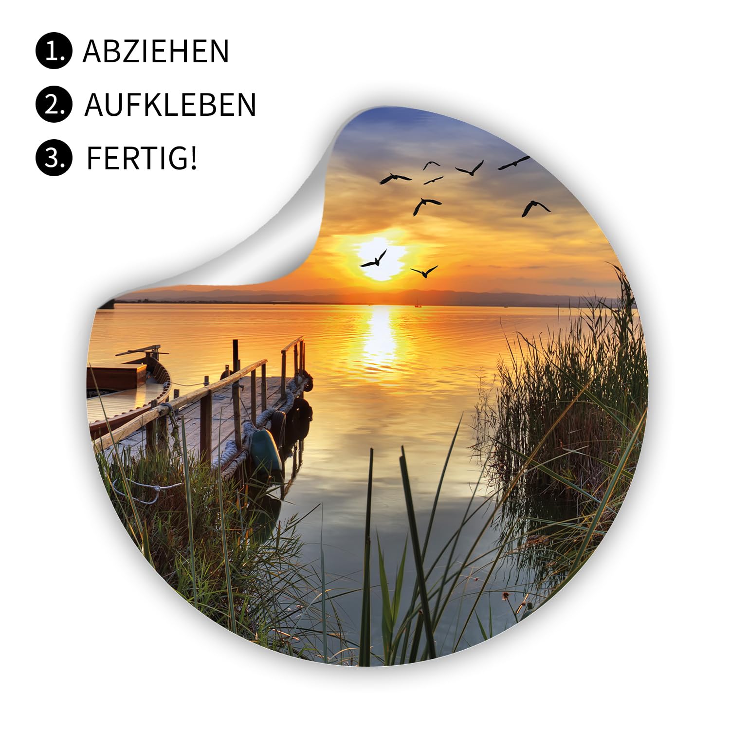 Wandaufkleber 'Weg Ans Meer' 60cm | Selbstklebend Für Tür & Wand | Dicke Premium-Folie