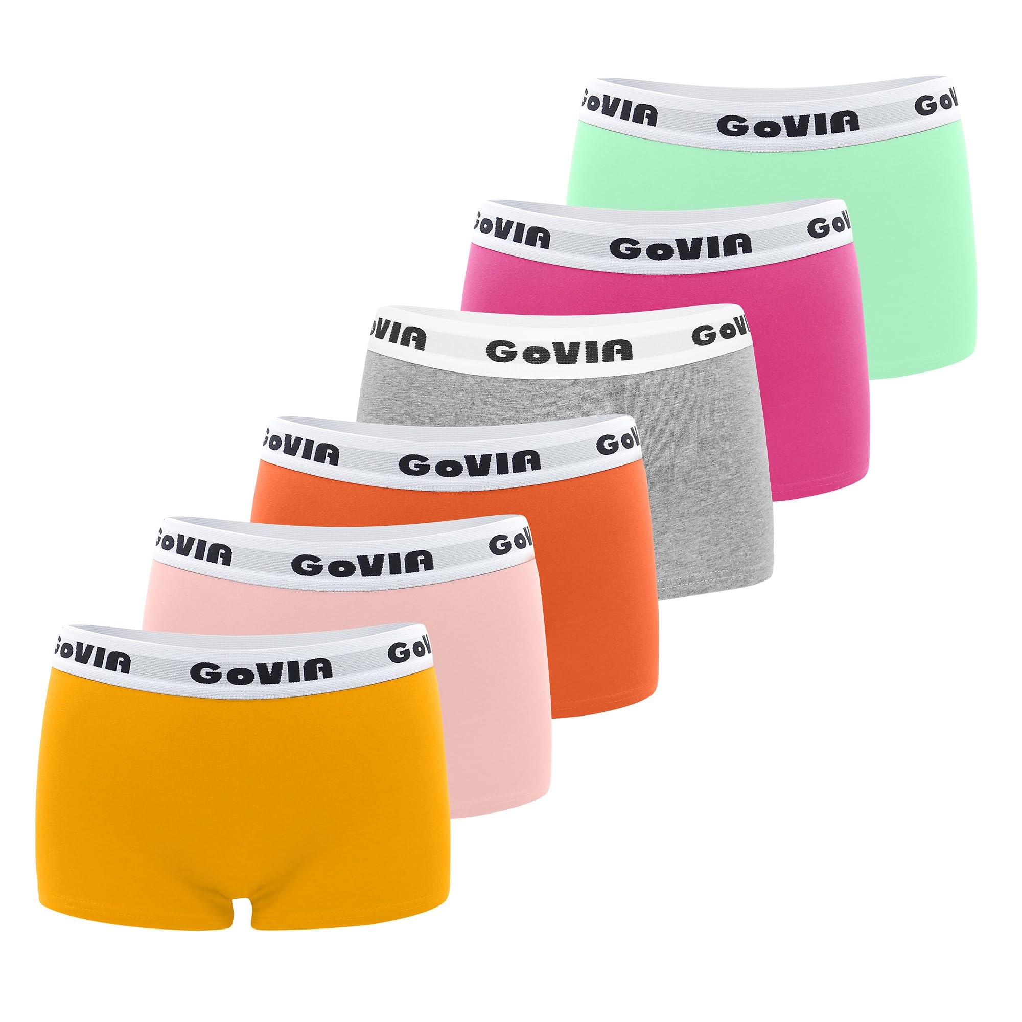Govia Women's Ice Cream Multicolor Boxers Underwear, Boyshort Cotton Boxer Briefs Panties Pack Of 6, Ice Cream Multicoloured Xl