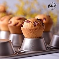 Vista 7 de Mini molde para magdalenas, 20 cavidades antiadherente, mini molde para magdalenas para hornear en horno (dorado champán)