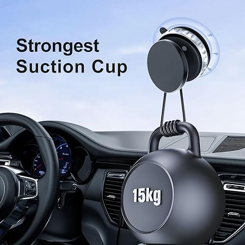 Miniatura 8 de Soporte magnético para teléfono de automóvil con succión al vacío, soporte de teléfono ajustable en 360, soporte de teléfono celular con ventosa