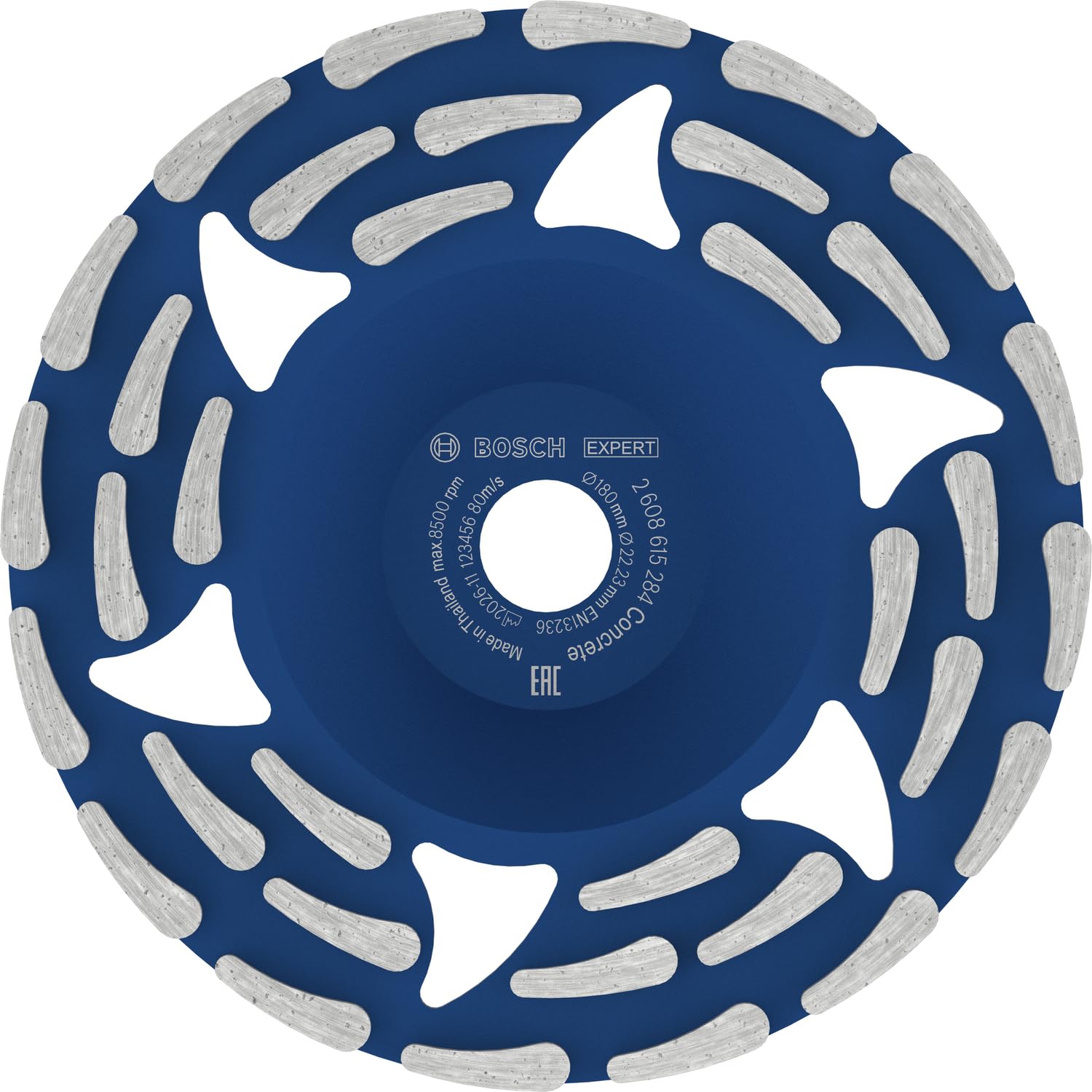Bosch 1x Diamentowa tarcza garnkowa EXPERT Concrete do szlifierek do betonu, otwór 19–22,23 mm (do Beton, Ø 180 mm, Professional Akcesoria Szlifierka do betonu)
