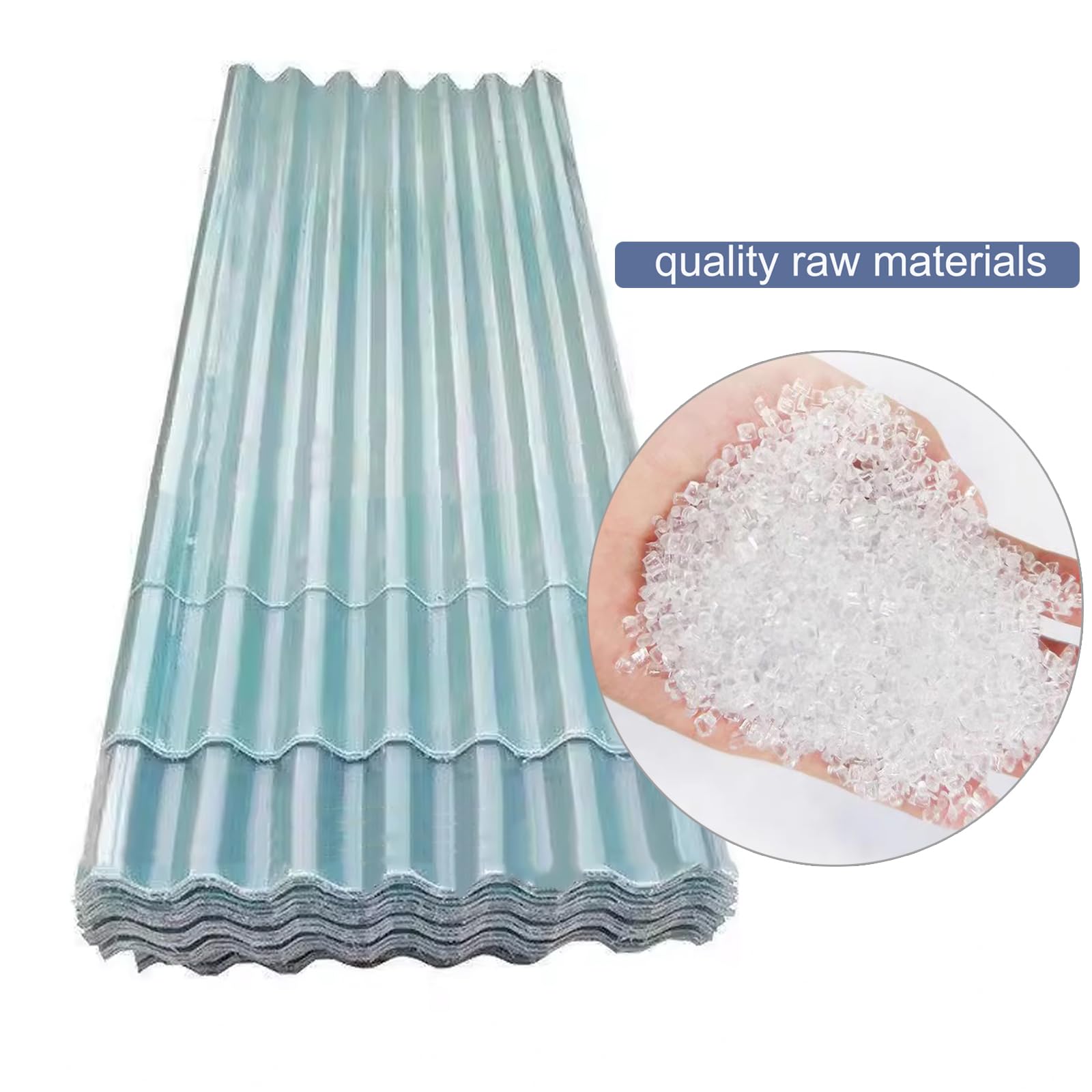 ClearRoof Platten aus Wellpappe, 1,8 mm, regendicht, Tageslicht, Garage, Schuppen, Gewächshausverkleidung, Ersatz, 5 Stück