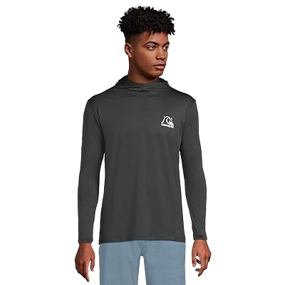 Quiksilver DNA Logo Surf Long Sleeve Hooded Surf T Shirts Men