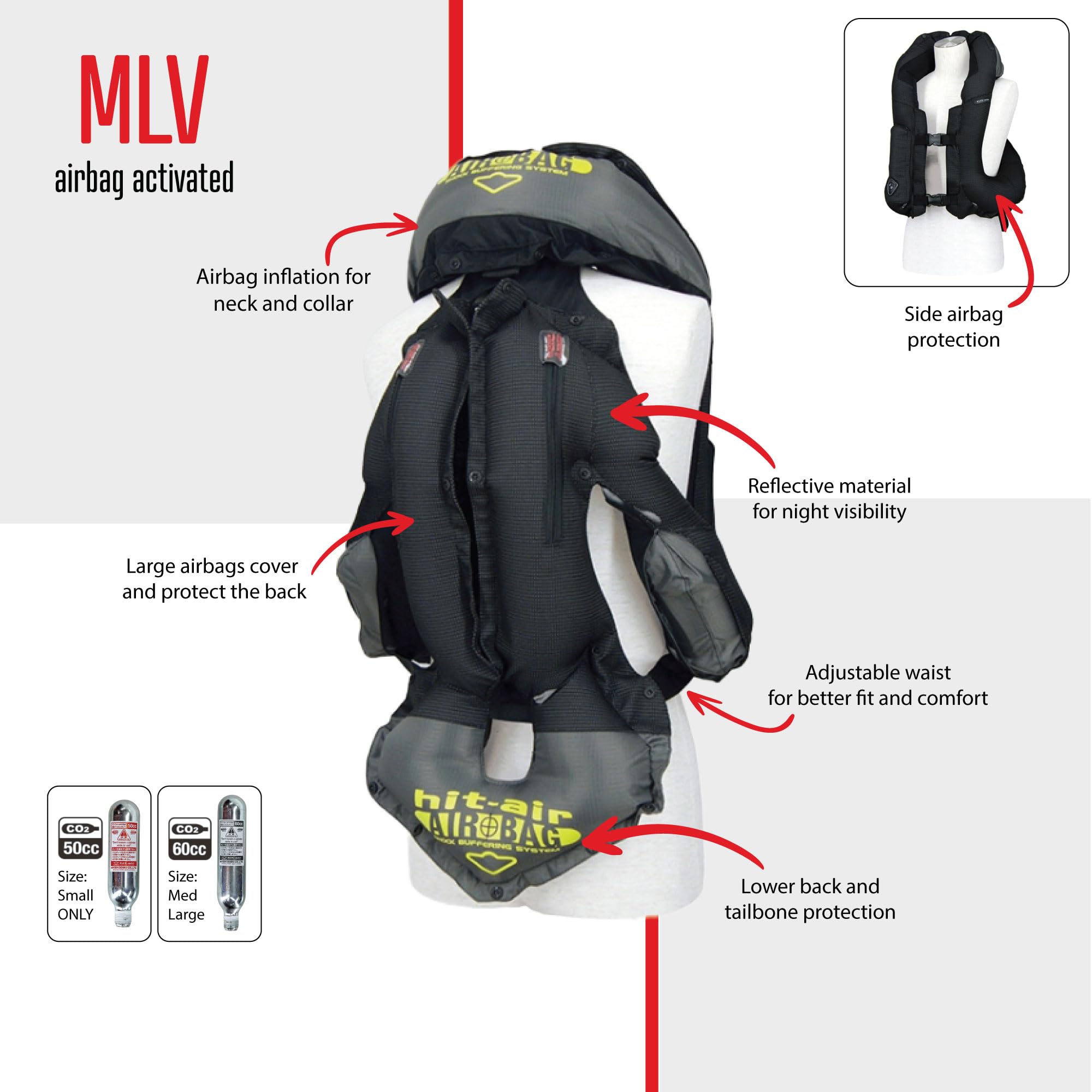 Amazon | hit-air(無限電光)エアーバッグベストブラックL MLV-C