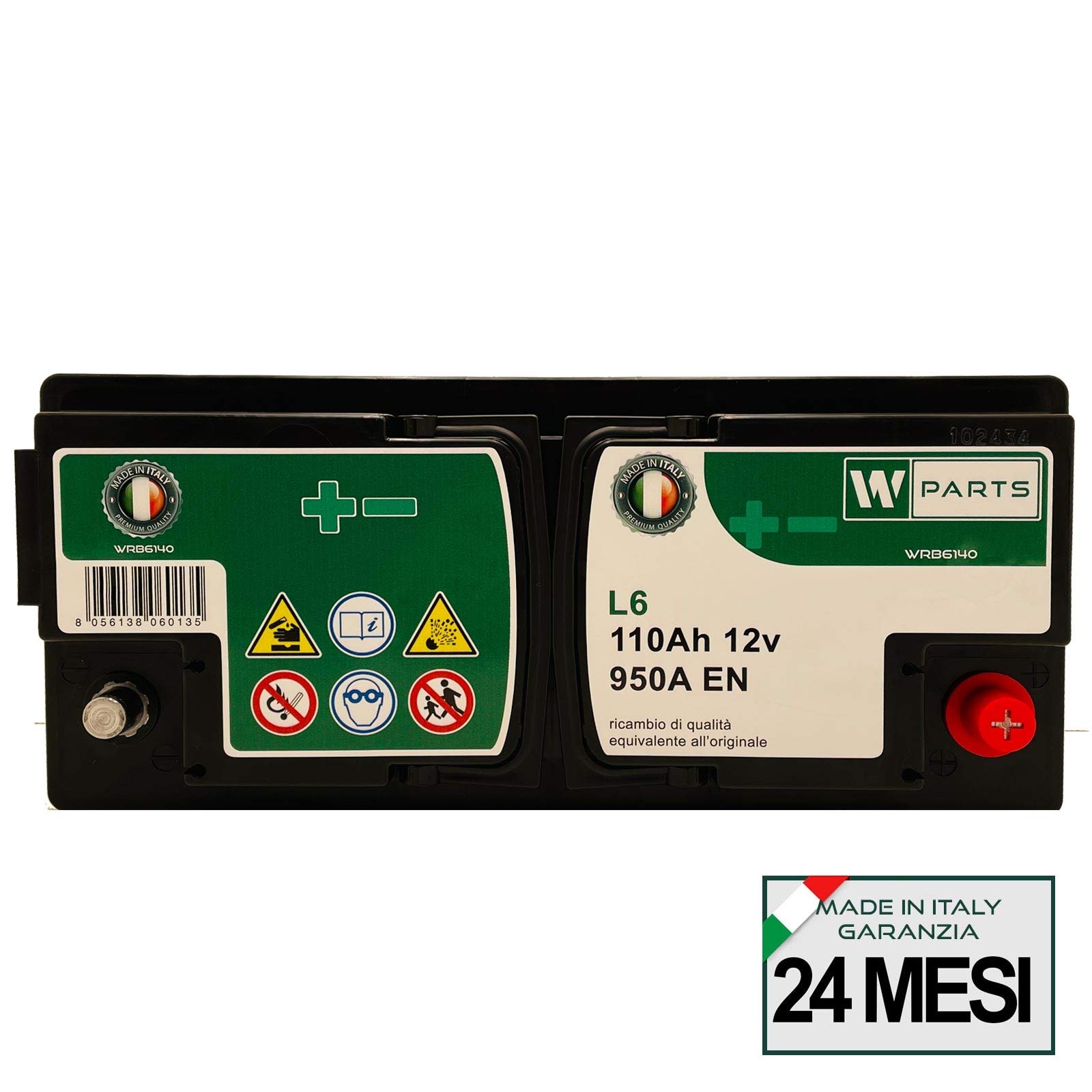 BATTERIA AUTO CAMION 110 Ah - 950A Spunto Potenziata | Garanzia Italia | 110Ah