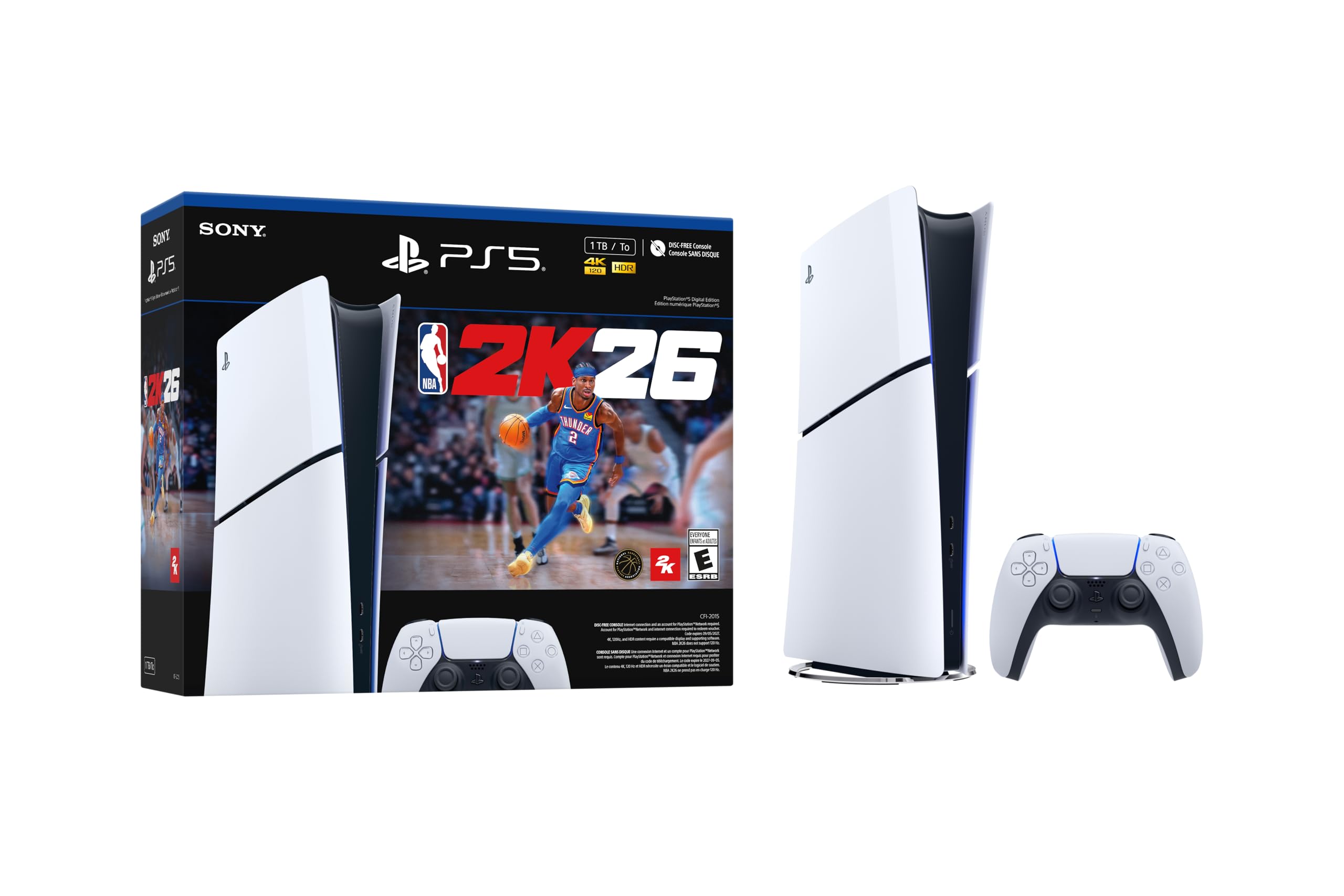 Amazon.com: PlayStation 5 Digital Edition – NBA 2K26 Bundle (slim