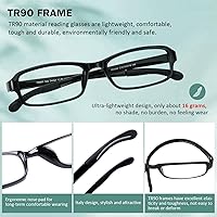 Vista 3 de DOOViC 2 Pack Reading Glasses for Women Men TR90 Flexible Lightweight Blue Light Blocking Computer Readers
