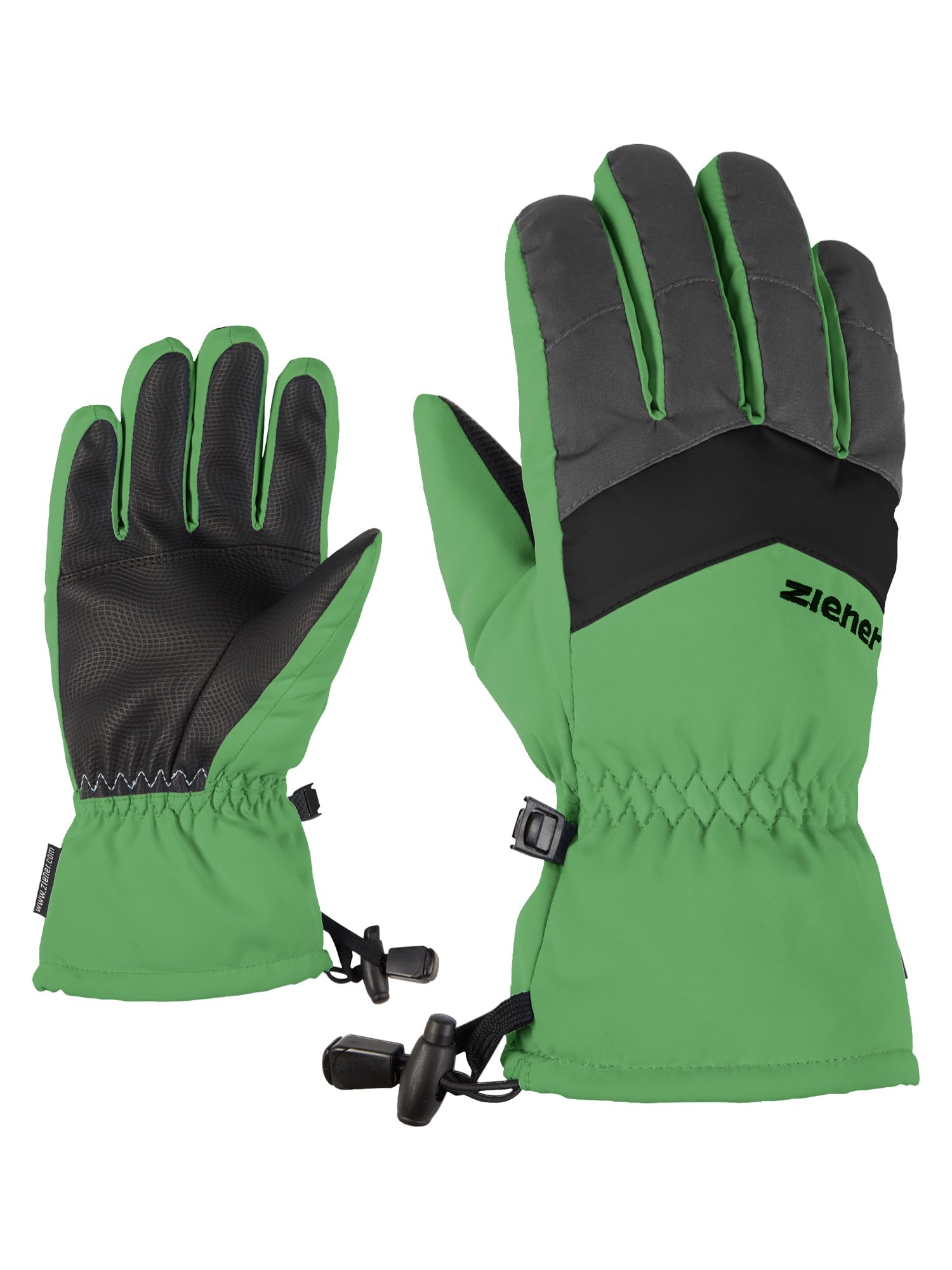 Ziener Kids Lett Ski Gloves/Winter Sports | Waterproof, Breathable, Pale Green, 5.5