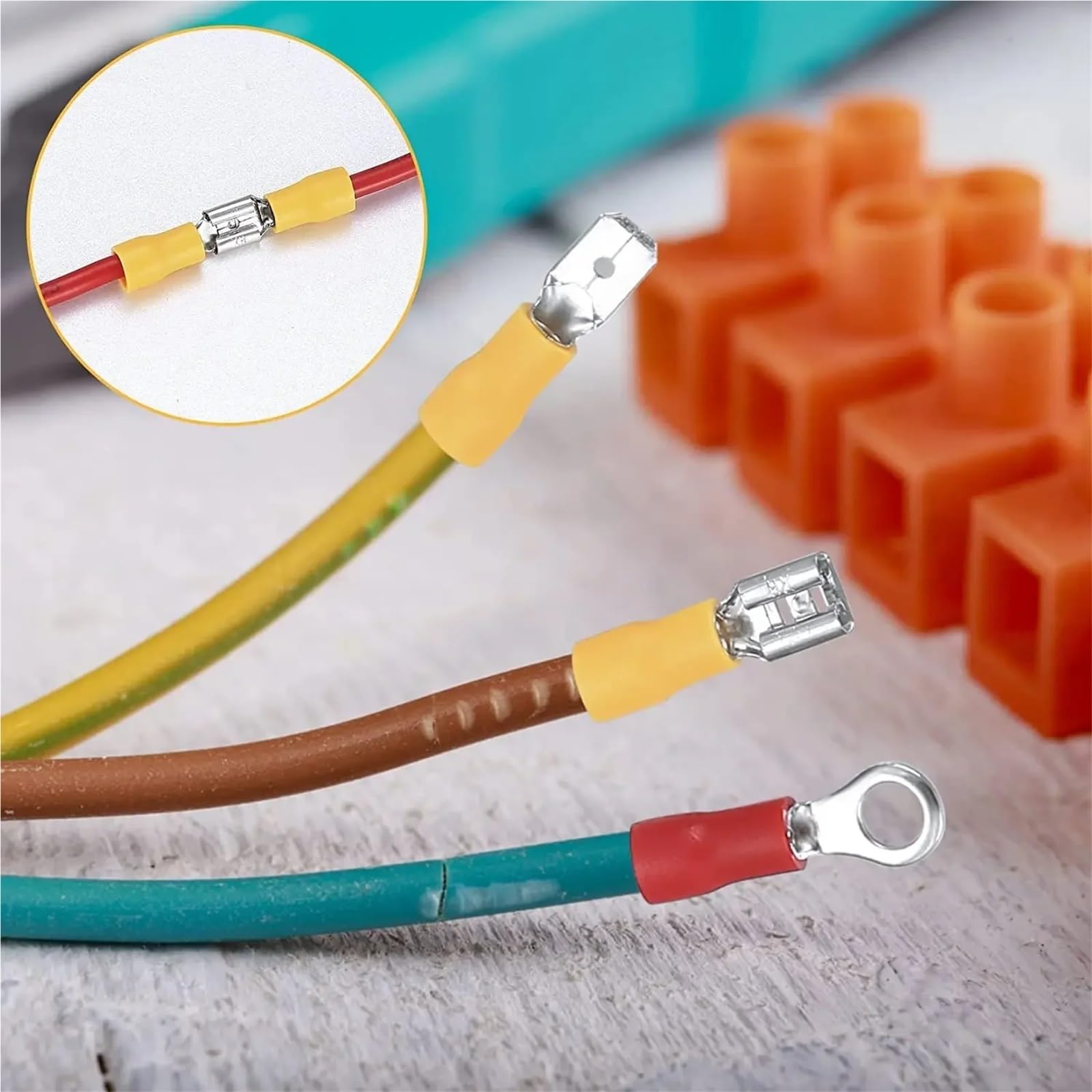 Cosses à sertir isolées, connecteurs de fils, 2 jeux câbles, bagues connexion électriques, cosses roulées assorties, kit pour terminaisons diverses(480pcs)