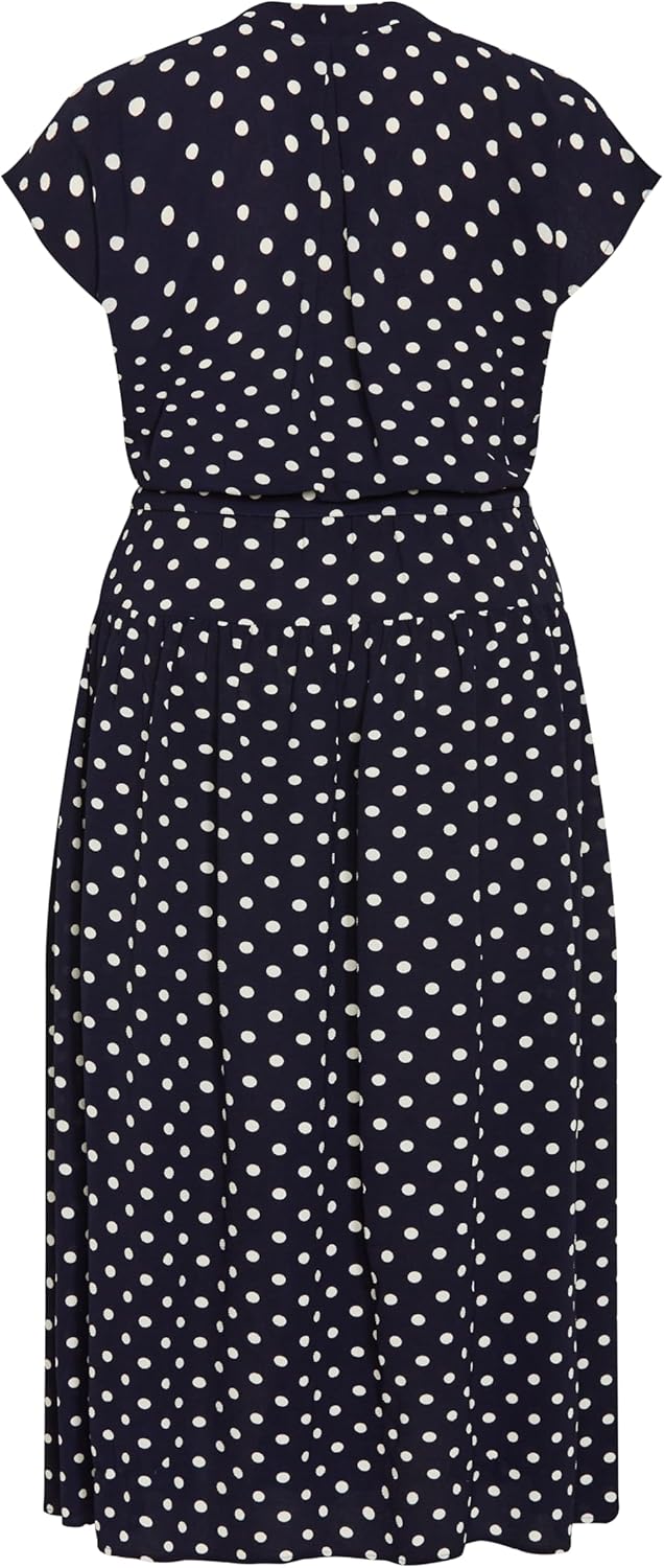 Avenue Womens Avenue Plus Size Dress Havana Maxi Pr in Navy Spot - Image 5