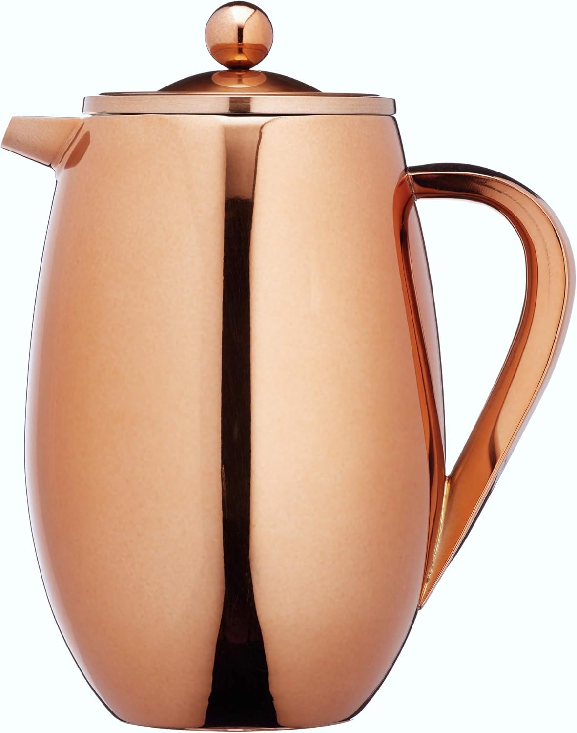 KitchenCraft Le'Xpress 8-Cup Insulated Metal Cafetière, 1 Litre, Copper Finish