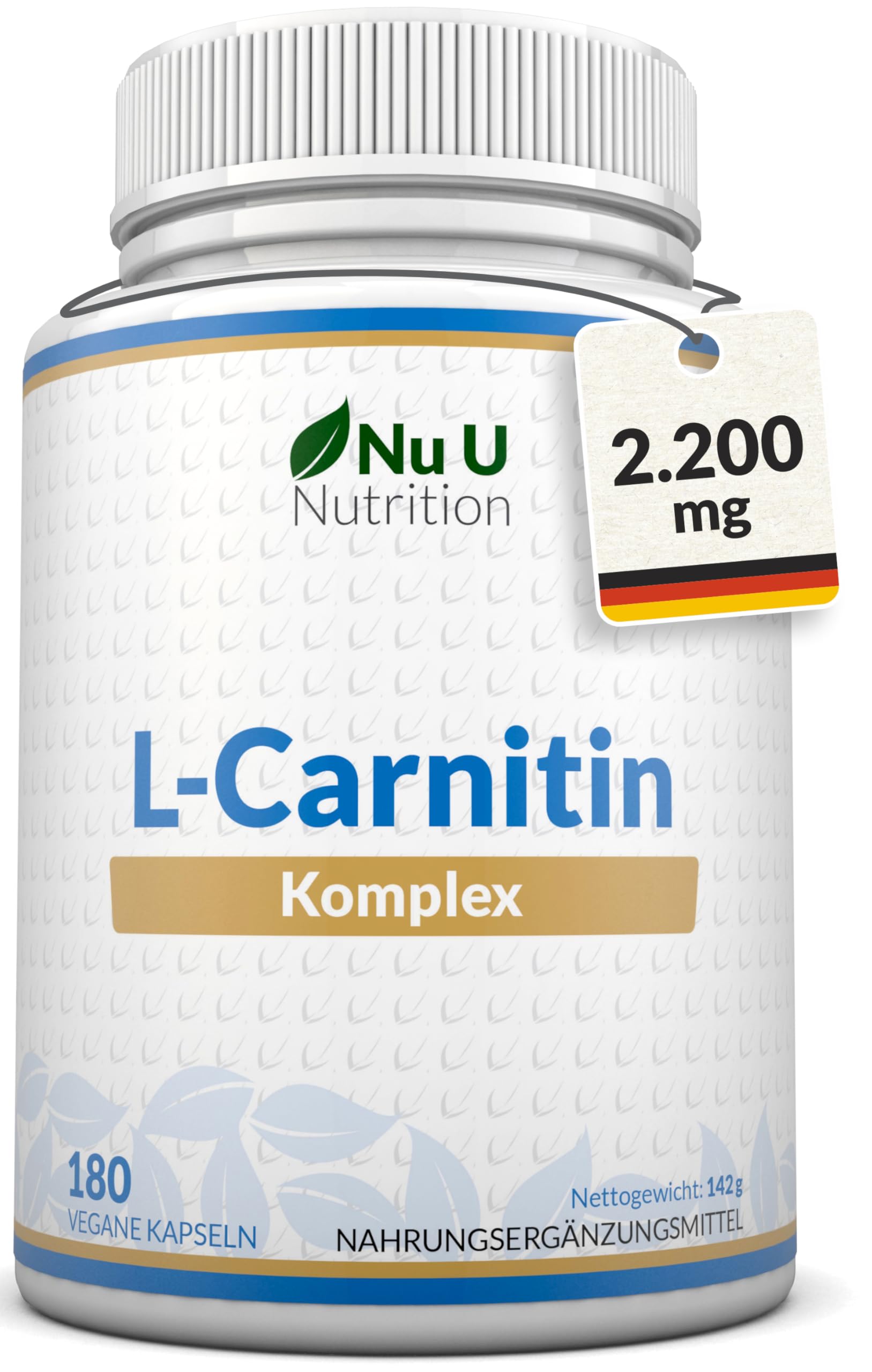 nahrungsergänzungsmittel l carnitin L-Carnitin Komplex 2.200mg Hochdosiert - 180 Vegane Kapseln - Mit Riboflavin, Biotin, Chrom, Vitamin D, B3 & B6 - L-Carnitin-Tartrat-Ergänzung particularly for aerobic performance dr alvin glutathione brightening benzyl alcohol water Size:3pcs