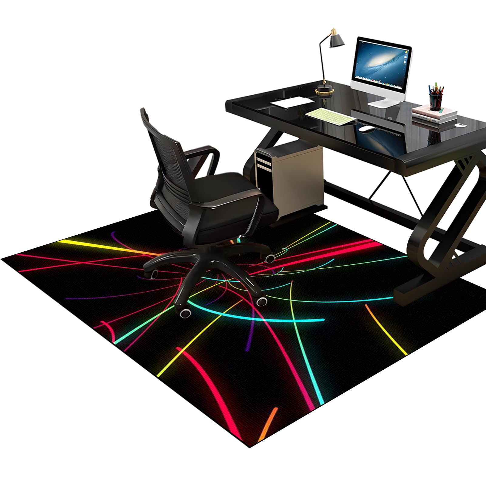 Tkuhknag Chair Mat Office Chair Mat for Hard Floor 180 x 230 cm Desk Chair Mat Low Pile gaming chair mat for carpet floors Non Slip Multi-Purpose Hard Floor Protector for Home and Office Anti-scratch