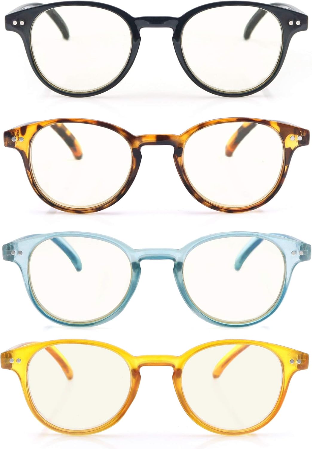 Blue Light Blocking Glasses 0.00 Womens Blueblocker Computer Glasses for Small Head/Petite Face 4 Pack Anti Glare/UV - Image 2